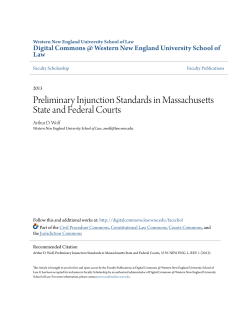 Preliminary Injunction Standards in Massachusetts State and