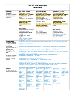 Curriculum Map for - St John`s Upper Holloway CE Primary School
