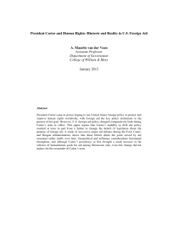 President Carter and Human Rights