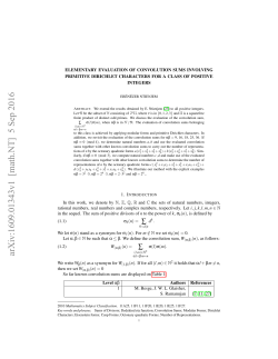 Elementary Evaluation of the Convolution Sum