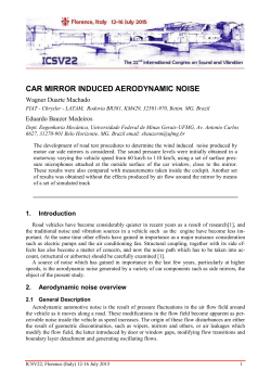 Car mirror induced aerodynamic noise