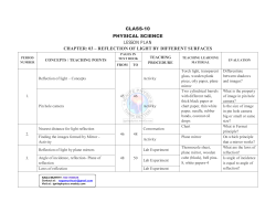 class-10 physical science lesson plan chapter: 03 &ndash; reflection of light