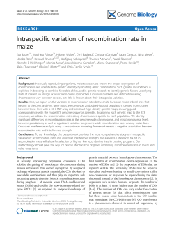 Intraspecific variation of recombination rate in maize