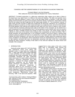 Towards a better understanding of glide-snow avalanche