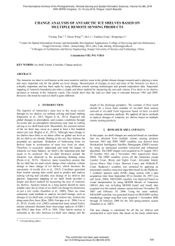 CHANGE ANALYSIS OF ANTARCTIC ICE SHELVES BASED ON