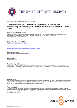 Commerce and Christianity - Edinburgh Research Explorer