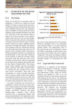 Chapter 9: Road Transport Services and Infrastructure
