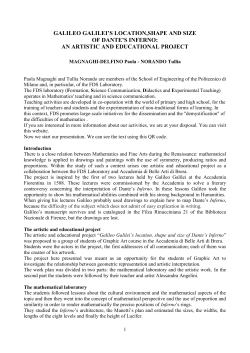 galileo galilei`s location,shape and size of dante`s inferno