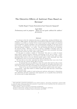 The Distortive Effects of Antitrust Fines Based on Revenue