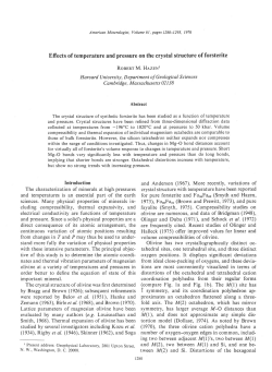 Effects of temperature and pressure on the crystal structure of forsterite