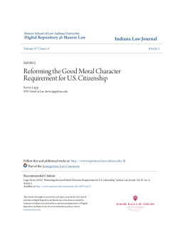 Reforming the Good Moral Character Requirement for U.S. Citizenship
