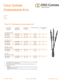 3/C Termination and Joint Conversion Kits - DSG