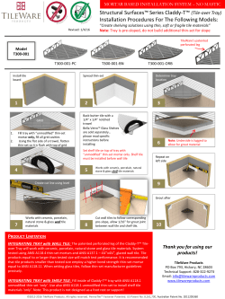 Structural Surfaces&trade; Series Claddy-T&trade; (Tile