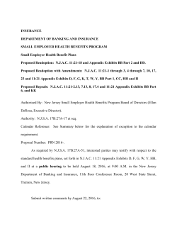 INSURANCE DEPARTMENT OF BANKING AND INSURANCE