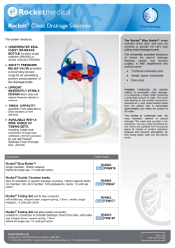 Rocket&reg; Chest Drainage Solutions
