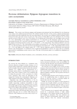 Ecotone delimitation: Epigean&ndash;hypogean transition in cave