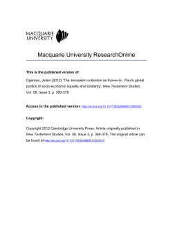 Downloaded - Macquarie University ResearchOnline