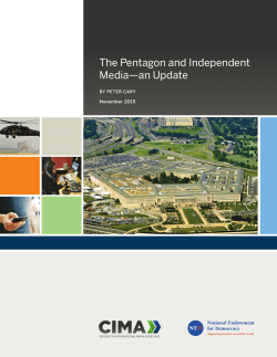The Pentagon and Independent Media&mdash;an Update