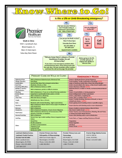 Don`t always go to the Emergency Room. Know Where to Go. Click
