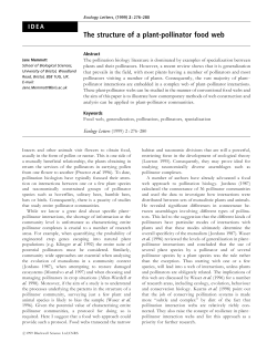 The structure of a plant‐pollinator food web