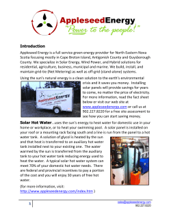 Fact Sheet - Appleseed Energy