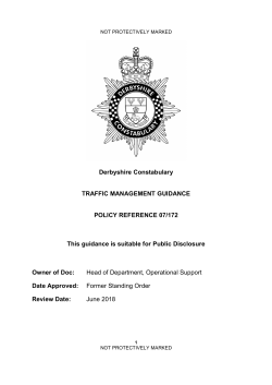 Traffic Management - Derbyshire Police