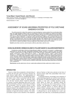 assessment of sound absorbing properties of polyurethane