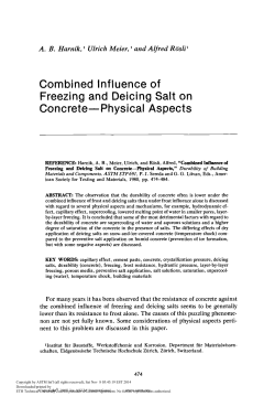 Combined Influence of Freezing and Deicing Salt on