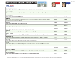 2016 Values Voter Presidential Voter Guide