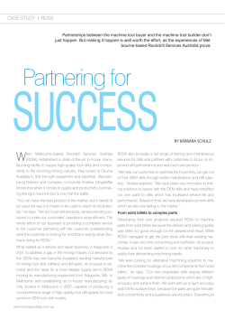 Okuma partnership pdf - Rockdrill Services Australia