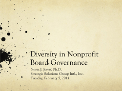 Diversity in Nonprofit Board Governance