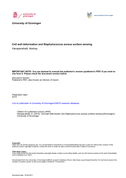 Cell wall deformation and Staphylococcus aureus surface sensing