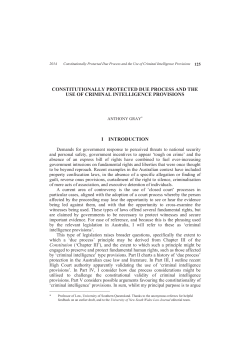 Constitutionally Protected Due Process and the Use of Criminal