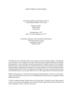 The Baby Boom and World War II: A Macroeconomic Analysis