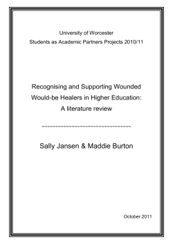 Wounded Healers - University Of Worcester