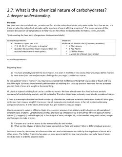 2.7: What is the chemical nature of carbohydrates?