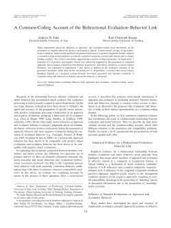 A Common-Coding Account of the Bidirectional Evaluation