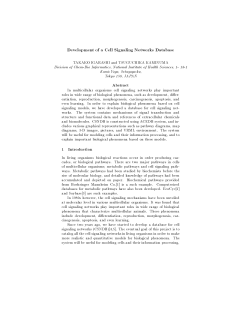 Development of a Cell Signaling Networks Database