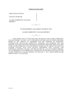 Notice of Bond Election (English)