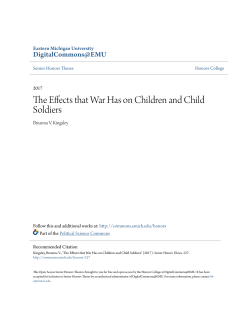 The Effects that War Has on Children and Child Soldiers