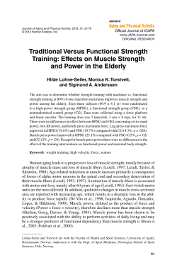 Traditional Versus Functional Strength Training: Effects on Muscle