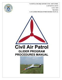 Civil Air Patrol Glider Program Justification