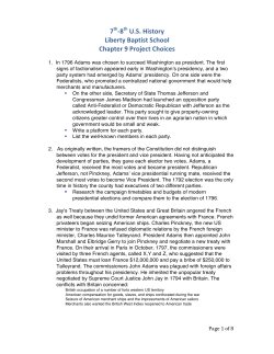 7th-‐8th US History Liberty Baptist School Chapter 9
