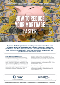 How to Reduce your Mortgage Faster 101212