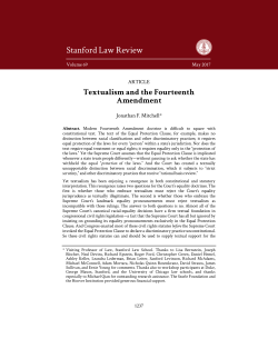 Textualism and the Fourteenth Amendment