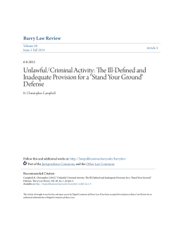 Unlawful/Criminal Activity - Digital Commons @ Barry Law