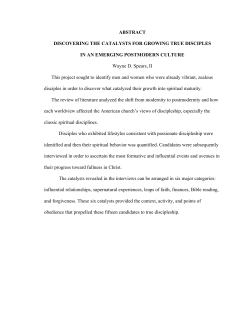 Discovering the catalysts for growing true disciples in an emerging