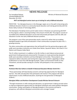 Post-secondary Education - Province of British Columbia