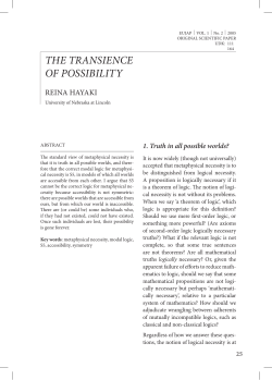 the transience of possibility