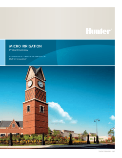MICRO IRRIGATION - Hunter Industries